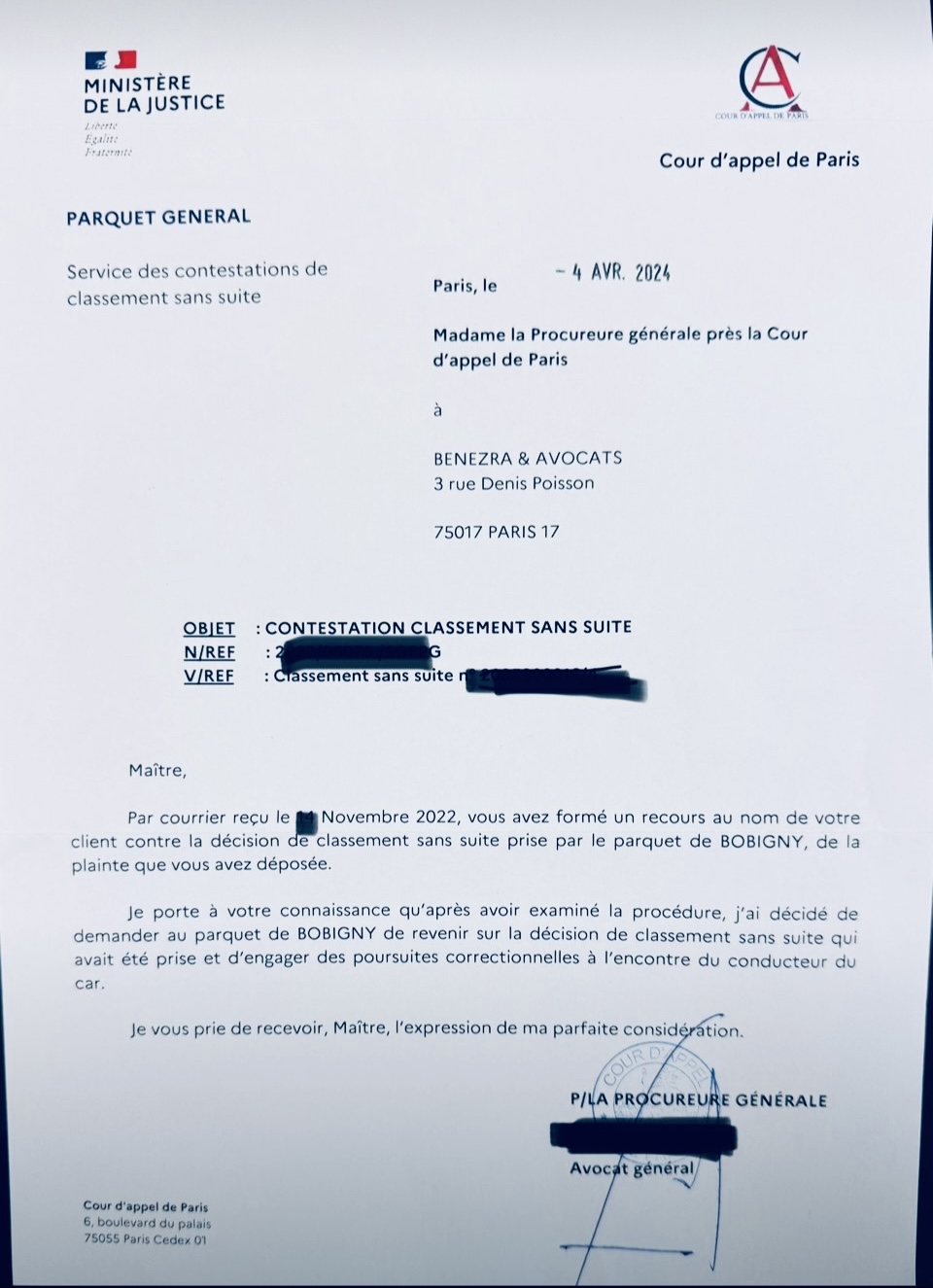 classement-sans-suite classement sans suite contesté et réouverture enquête