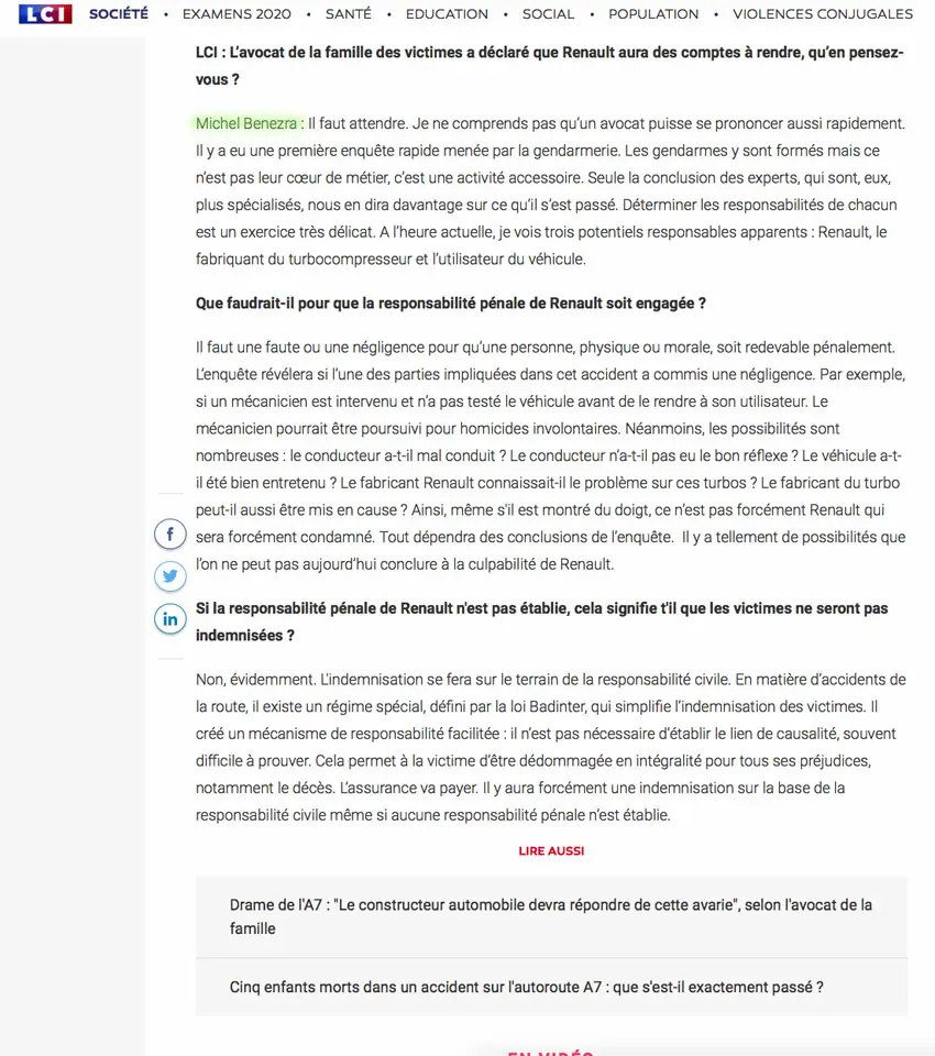 homicide-involontaire-accident-A7-voiture (1) intervention benezra avocats